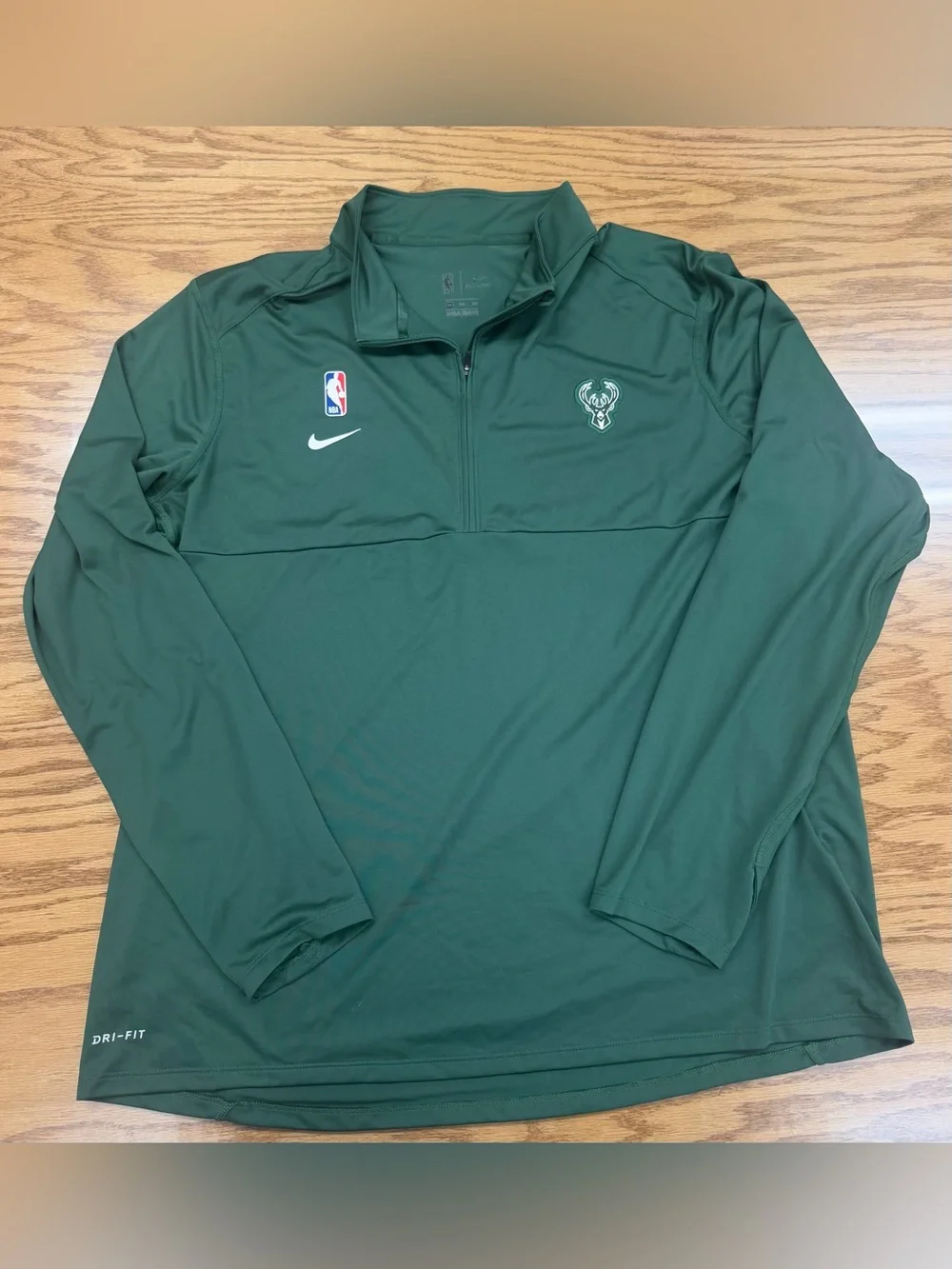 Milwaukee Bucks Nike Dri-Fit Element Logo Performance Shooting 1/4 Zip XXL 25x29